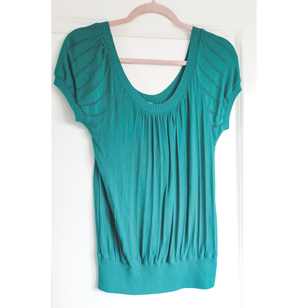 Teal Knit Top